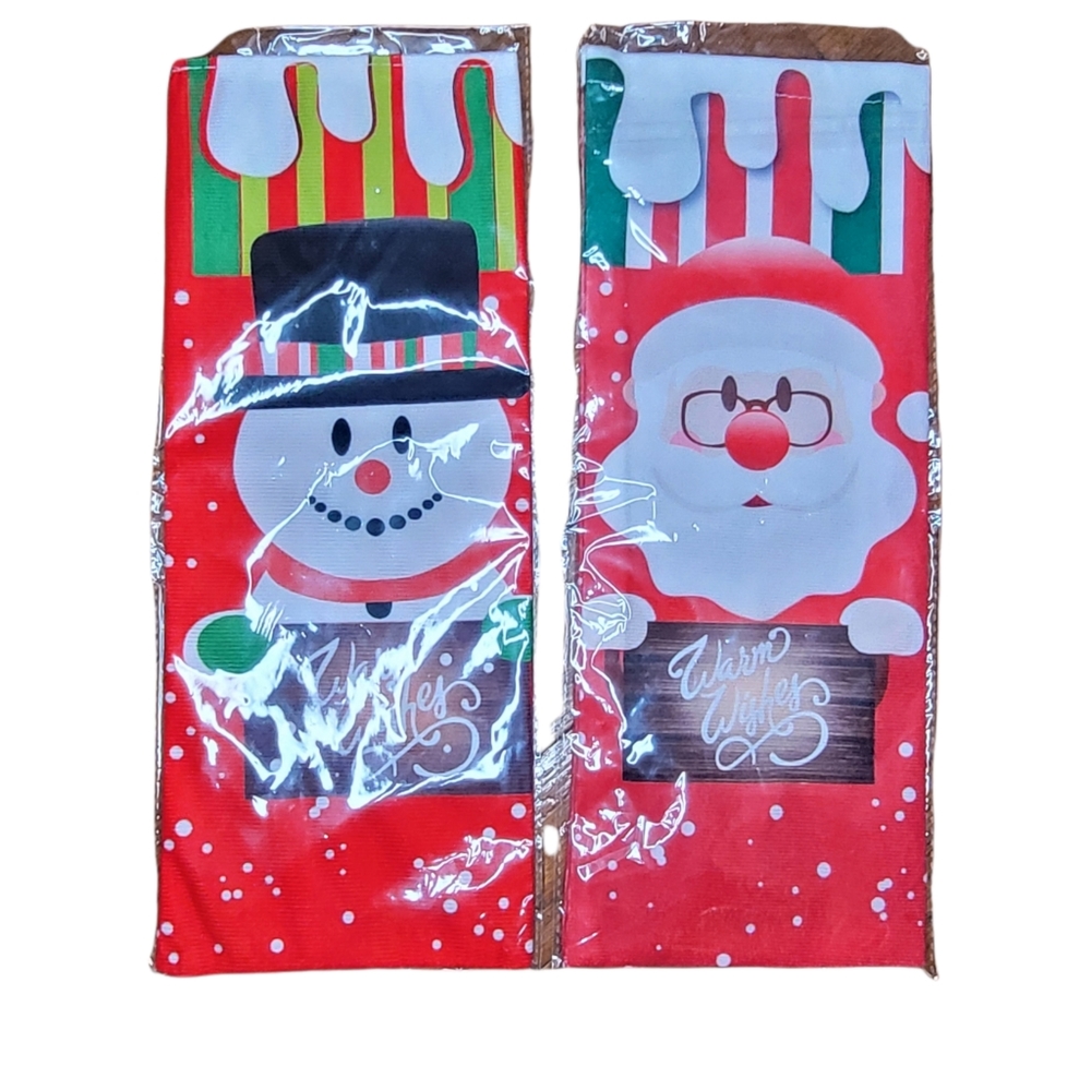 two cloth Christmas bags